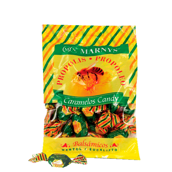 Caramelos de Propóleo con Miel, Mentol y Eucalipto 60 g MARNYS.