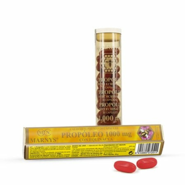 Propóleo 1000 mg 30 cápsulas MARNYS. Con Equinácea.