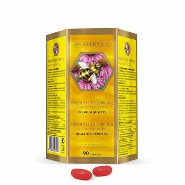 Propóleo 1000 mg 90 cápsulas MARNYS. Con Equinácea.