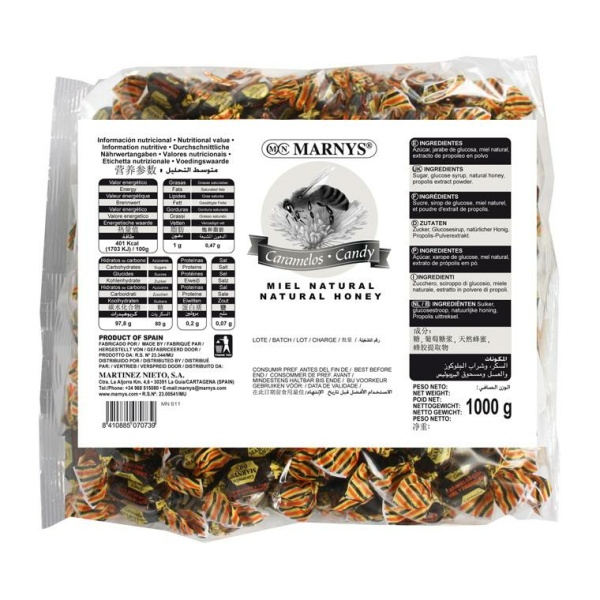 Caramelos de Propóleo con Miel 1 kg MARNYS.