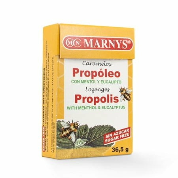 Caramelos de Propóleo con Mentol y Eucalipto Sin Azúcar MARNYS.