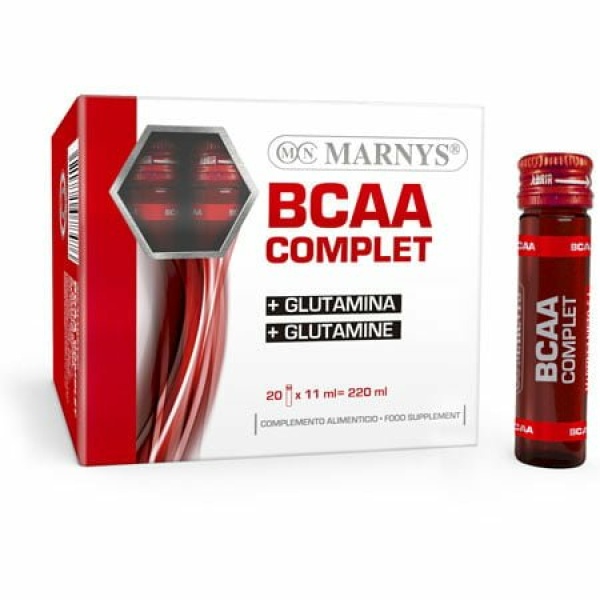 BCAA + Glutamina | BCAA Complet MARNYS | Vial bebible