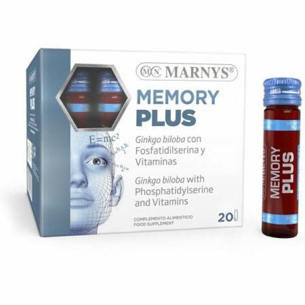 Memory Plus Viales MARNYS | Con Ginkgo biloba y vitaminas