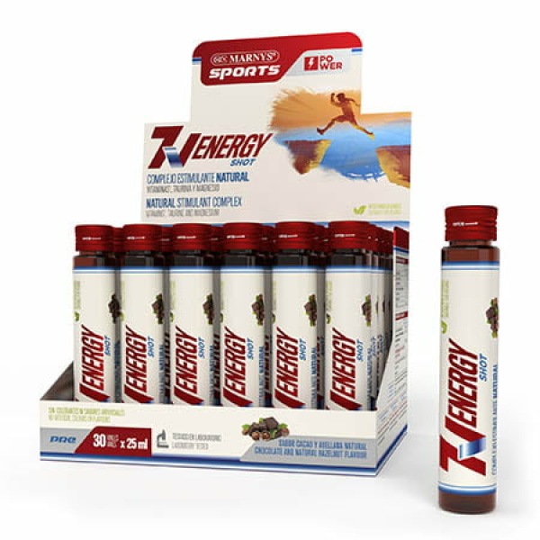 Taurina y Cafeína | 7V Energy Shot MARNYS | Viales